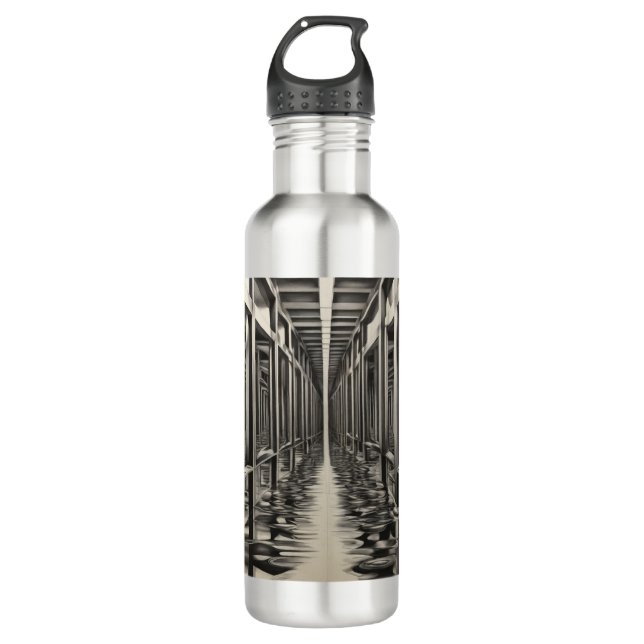 Monochrome Depth/Stainless Steel Art Bottle (Front)