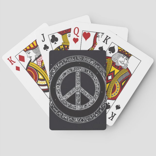 Monochrome Elegance: Black & White Classic Playing Playing Cards (Back)