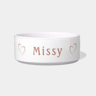 Monochrome Elegant Rose Gold Foil Personalised Bowl