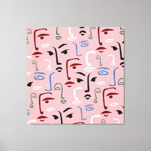 Monochrome Faces Canvas Print