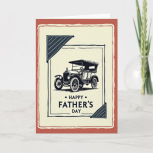 Monochrome Fathers Day Motorcard Card