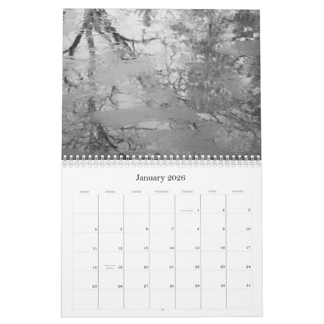 Monochrome Fine Art Photo Calendar (Jan 2026)