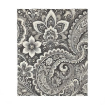 Monochrome Floral Paisley Black & White