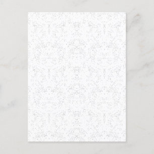 Monochrome Floral Pattern – Elegant Seamless Art Invitation Postcard