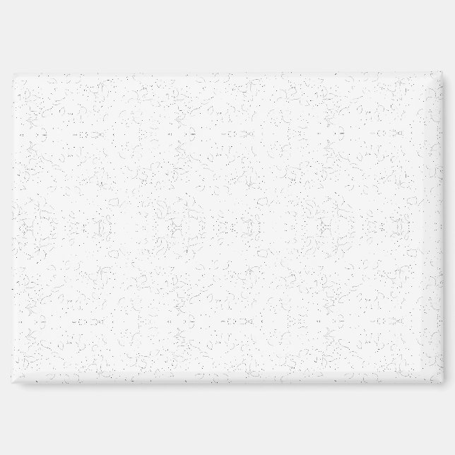 Monochrome Floral Pattern – Elegant Seamless Art Magnet (Front)
