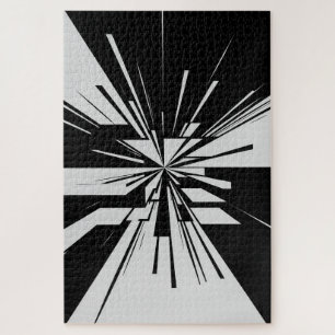 Monochrome Geometric Abstraction Puzzle