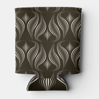 Monochrome Geometric: Modern Vintage Texture Can Cooler