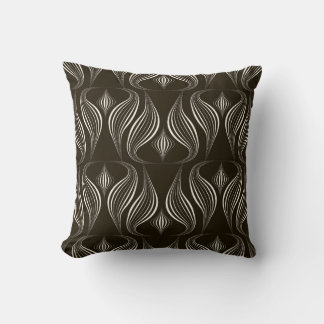 Monochrome Geometric: Modern Vintage Texture Throw Pillow