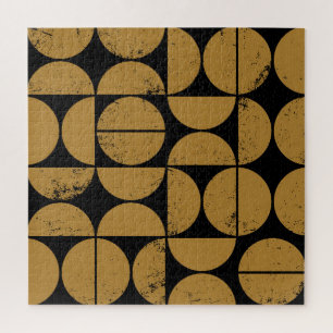 Monochrome, geometric, Scandinavian seamless patte Jigsaw Puzzle