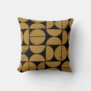Monochrome, geometric, Scandinavian seamless patte Throw Pillow