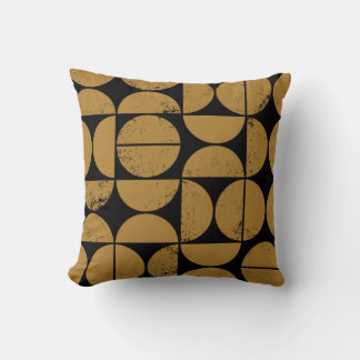 Monochrome, geometric, Scandinavian seamless patte Throw Pillow