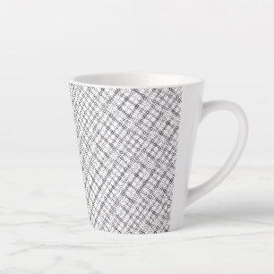 Monochrome Geometric Texture Seamless Diamond Look Latte Mug