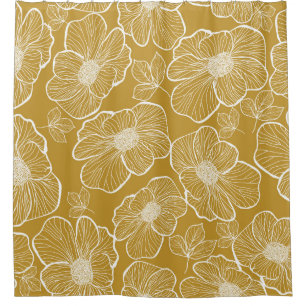 Monochrome Gold Floral: Abstract Seamless