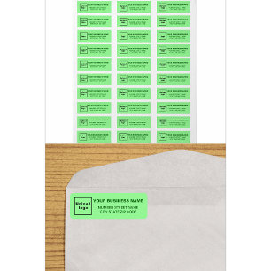 Monochrome Green Business Return Address Label