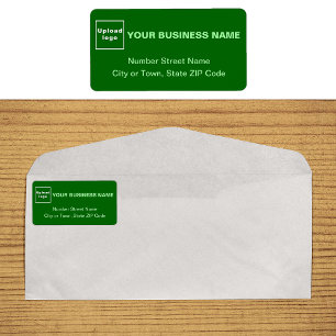 Monochrome Green Colour Address Label