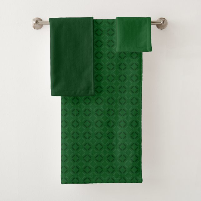 Monochrome green elegant geometric pattern. (En situation)