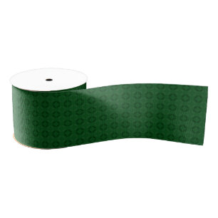 Monochrome green elegant geometric pattern. grosgrain ribbon