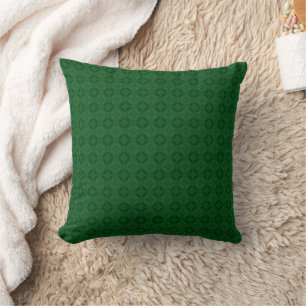Monochrome green elegant geometric pattern. throw pillow