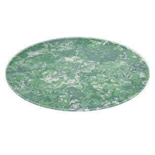 Monochrome Green Marble Cutting Board