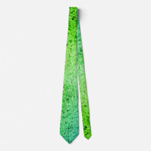 monochrome green speckled stone pattern tie