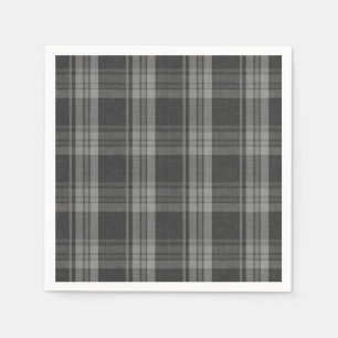 Monochrome grey Chequered Napkin