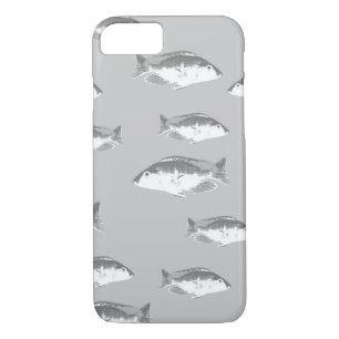 Monochrome grey fish Case-Mate iPhone case