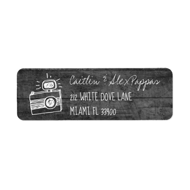 Monochrome Grey Hand-drawn Camera Icon Handwriting (Front)