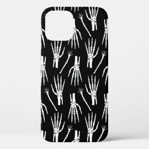 Monochrome Halloween seamless pattern with bones. iPhone 12 Case
