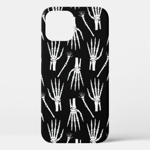 Monochrome Halloween seamless pattern with bones.  iPhone 12 Case