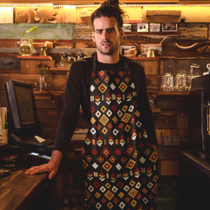 Monochrome Hexagon Apron