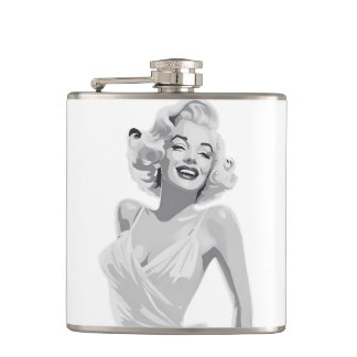 Monochrome Hollywood 1950's  Hip Flask