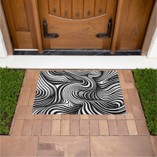 Monochrome Kaleidoscope Doormat