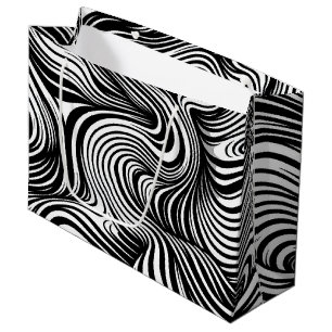 Monochrome Kaleidoscope Large Gift Bag