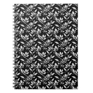 Monochrome Leaf Botanical Aesthetic Notebook