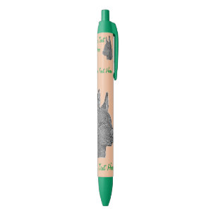 monochrome lifelike drawing of cute donkey black ink pen