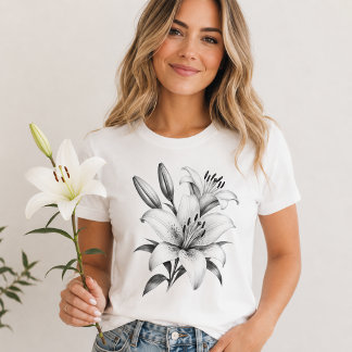 Monochrome Lily T-Shirt