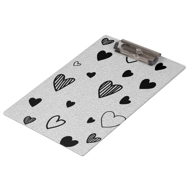 monochrome love  clipboard (Angled)