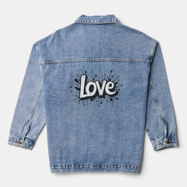 Monochrome Love Tag Denim Jacket (Back)