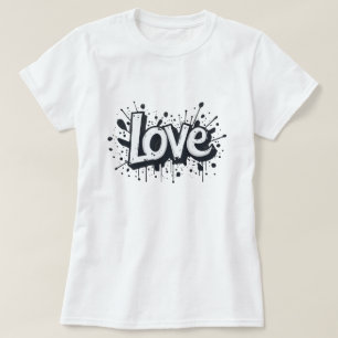 Monochrome Love Tag T-Shirt