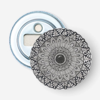 Monochrome mandala bottle opener