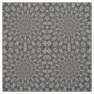 Monochrome Mandala Fabric