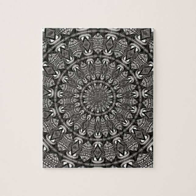 Monochrome Mandala Jigsaw Puzzle (Vertical)