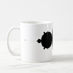 monochrome mandelbrot. coffee mug
