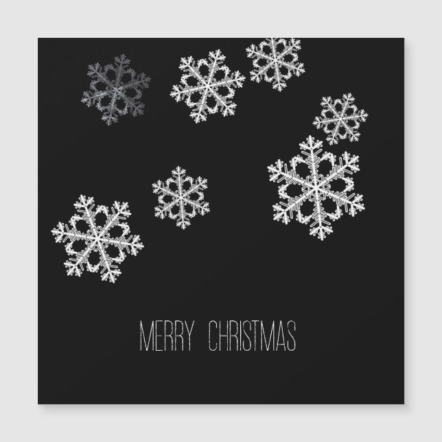 Monochrome Minimalist Snowflake Christmas Pattern (Front)