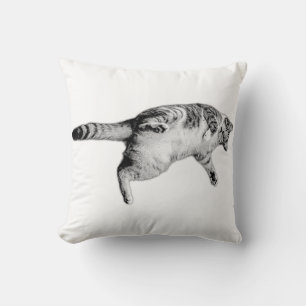 Monochrome Mischief for Cozy Corners Throw Pillow