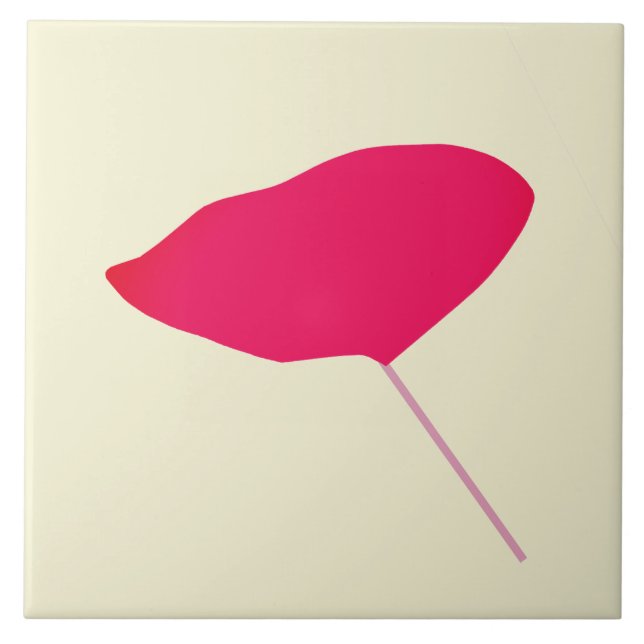 Monochrome & monoprint Ceramic Tile (Front)