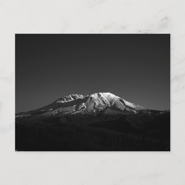 Monochrome Mount Saint Helens In Repose Postcard (Front)