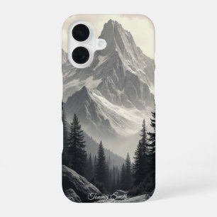 Monochrome Mountain Range  iPhone 16 Case