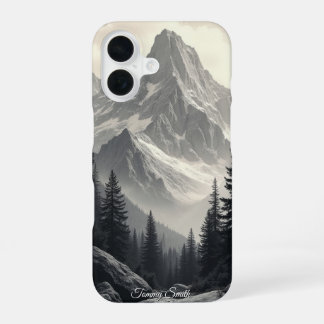 Monochrome Mountain Range iPhone 16 Case