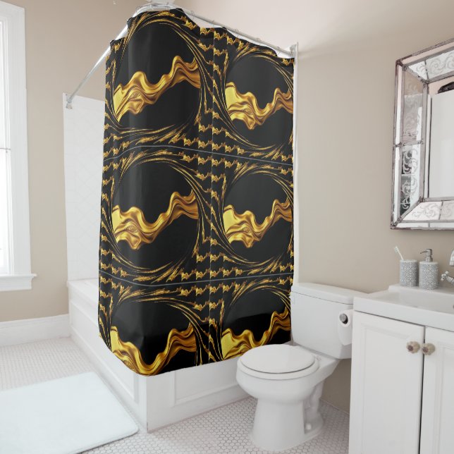 Monochrome Opulent Swirl Christi Designer Bathroom (In Situ)